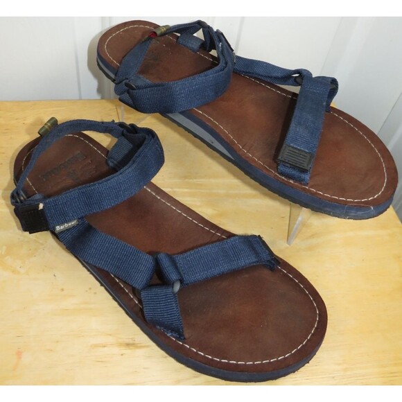 Barbour Men\'s Hilman Sandals Hook & Loop Adjustable Straps Navy Blue Size 12 main image 5